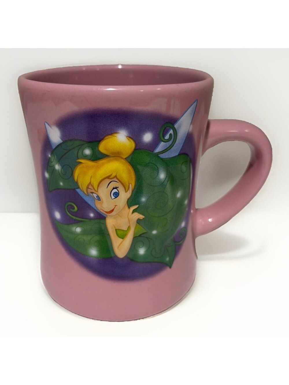Disney Store Tinker Bell Pixie Coffee Mug Cup 18 Oz Pink Peter Pan Tinkerbell